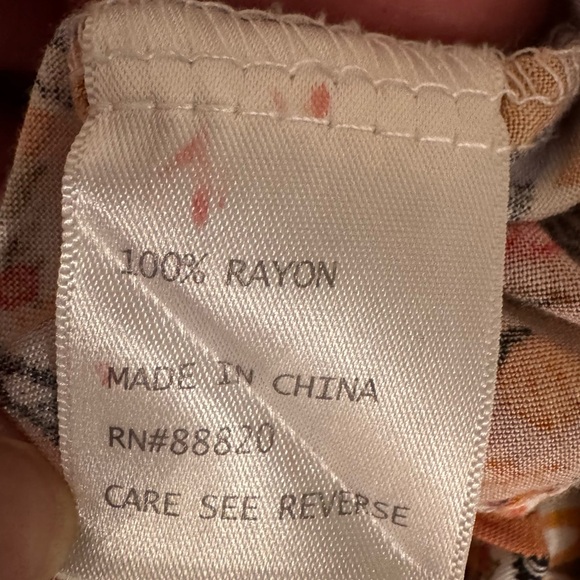 Christian Siriano Women's Size Small Floral Paisley Peplum Blouse Boho Peasant - Picture 11 of 15